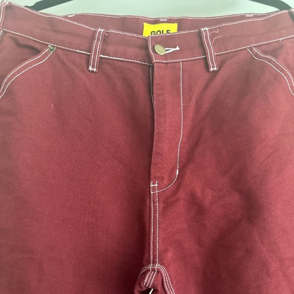 Men's GOLF WANG Red / Burgundy Cotton Twill Work Pant - Size 34 - Picture 10 of 15